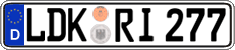 German license plate, Regular plates