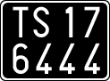 License plate of Italy, Cars (1927 year series)