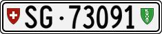 License plate of Switzerland, Cars