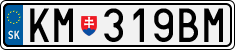 License plate of Slovakia, Cars