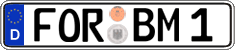 German license plate, Regular plates