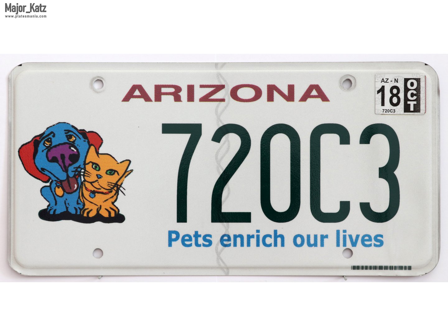 720C3, License plate without vehicle 