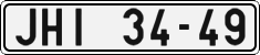 License plate of the Czech Republic, Cars (1960)