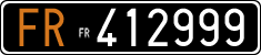 License plate of Italy, Cars (1927 year series)