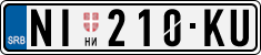 License plate of Serbia, Cars