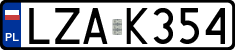 License plates of Poland, Regular car plates