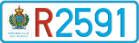 License plate of San Marino, Trailers (1234)