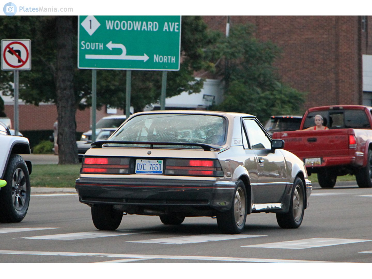 DXC 7650, Ford Escort 3rd gen EXP Coupe (NA-market), facelift, 1985–1988