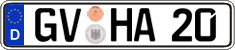 German license plate, Regular plates