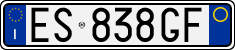 License plate of Italy, Cars (1994 year series)
