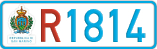 License plate of San Marino, Trailers (1234)