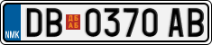 License plate of North Macedonia, Regular plates (2012)