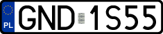License plates of Poland, Regular car plates