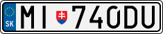 License plate of Slovakia, Cars