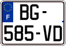 French license plate, SIV (ordinary)