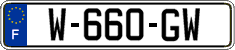 French license plate, SIV (garage)