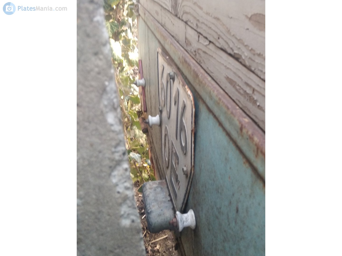 6016 ОЕ, License plate without vehicle 