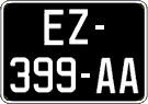 French license plate, SIV (oldtimers)