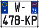 French license plate, SIV (garage)