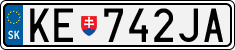 License plate of Slovakia, Cars