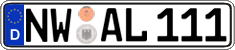 German license plate, Regular plates