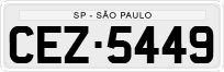 License plate of Brazil, Private owners (1990)