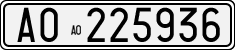License plate of Italy, Cars (1927 year series)