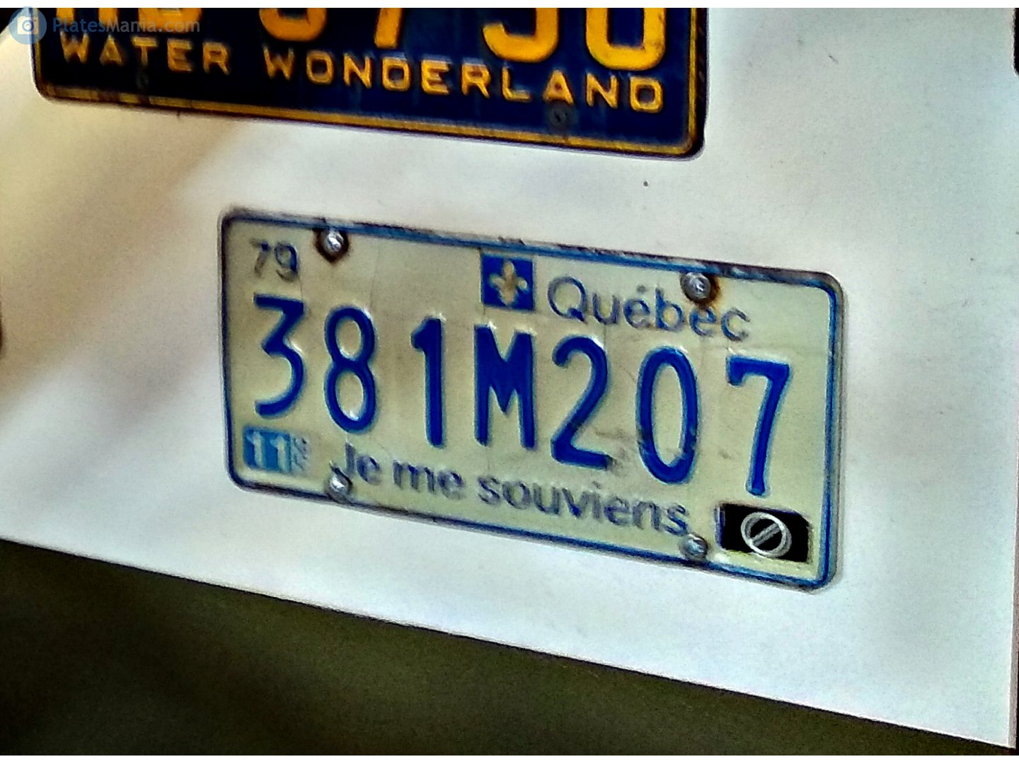 381M207, License plate without vehicle 