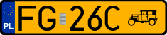 License plates of Poland, Oldtimers