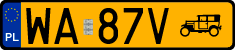 License plates of Poland, Oldtimers