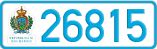 License plate of San Marino, Cars (12345)
