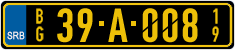 License plate of Serbia, Diplomatic