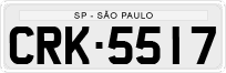 License plate of Brazil, Private owners (1990)
