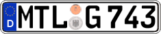 German license plate, Regular plates