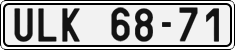 License plate of the Czech Republic, Cars (1960)