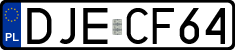 License plates of Poland, Regular car plates