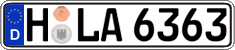 German license plate, Regular plates
