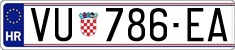 License plate of Croatia, Regular plates