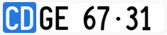License plate of Switzerland, Diplomatic