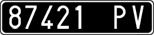 License plate of Italy, Cars (1927 year series)