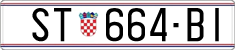 License plate of Croatia, Regular plates
