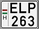 license plates of Hungary, Cars (1990)