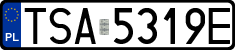 License plates of Poland, Regular car plates