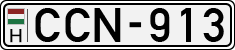 license plates of Hungary, Cars (1990)