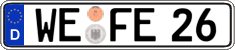 German license plate, Regular plates