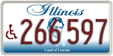 Illinois, Vehicles for disabled persons (123 456)