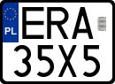 License plates of Poland, Special vehicles and motorcycles