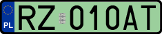 License plates of Poland, Electric vehicles