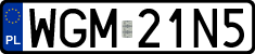 License plates of Poland, Regular car plates