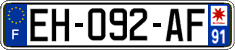 French license plate, SIV (ordinary)